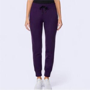 Purple sweatpants with ties